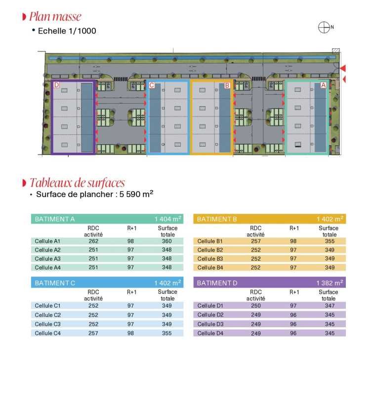 Vente entrepots 360 m² non divisibles
