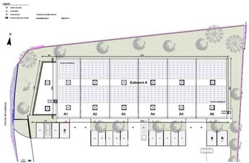 Vente entrepots 949 m² divisibles à partir de 230 m²