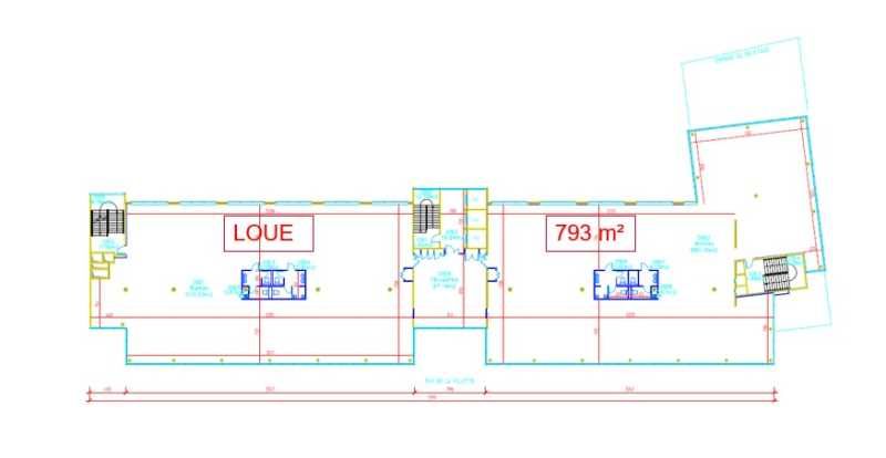 Location bureaux 2596 m² divisibles à partir de 272 m²