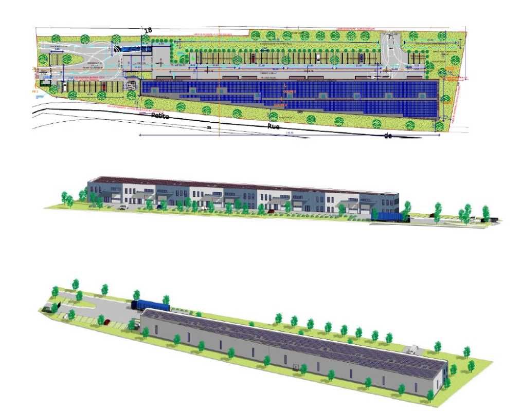 Vente entrepots 1032 m² divisibles à partir de 319 m²