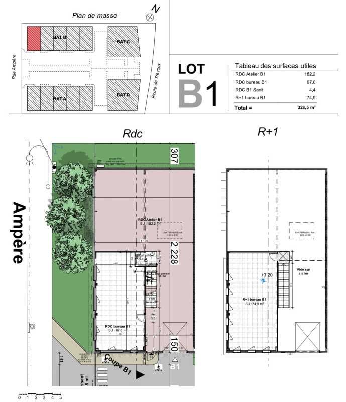Vente entrepots 328 m² non divisibles