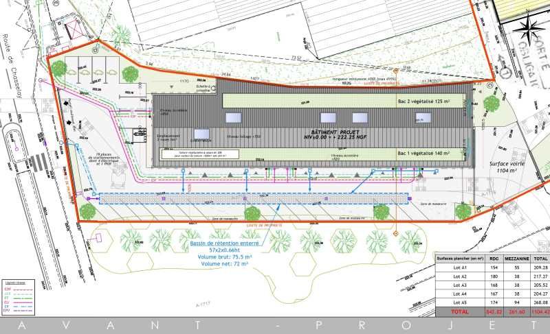 Location entrepots 1044 m² divisibles à partir de 199 m²