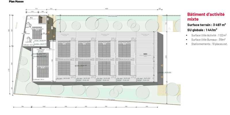 Vente entrepots 1441 m² non divisibles