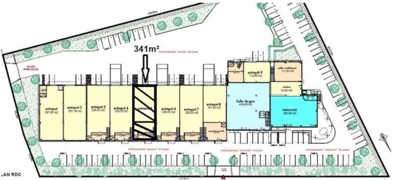 Location entrepots 341 m² non divisibles