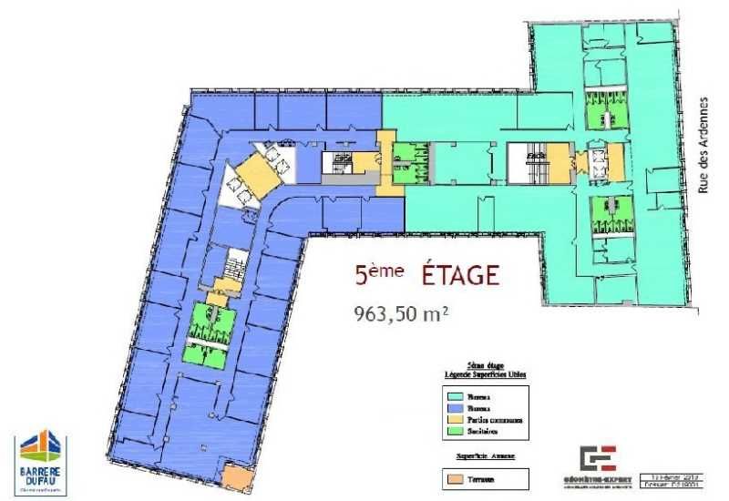 Location bureaux 1928 m² divisibles à partir de 483 m²