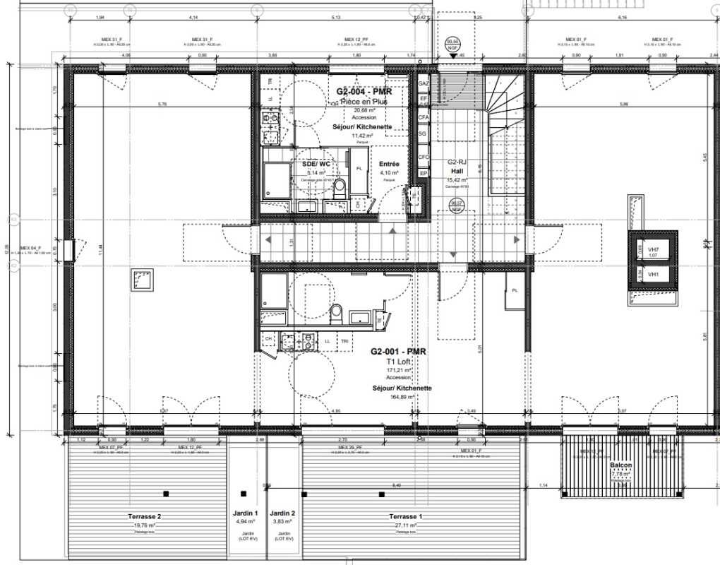 Vente locaux commerciaux 171 m² non divisibles