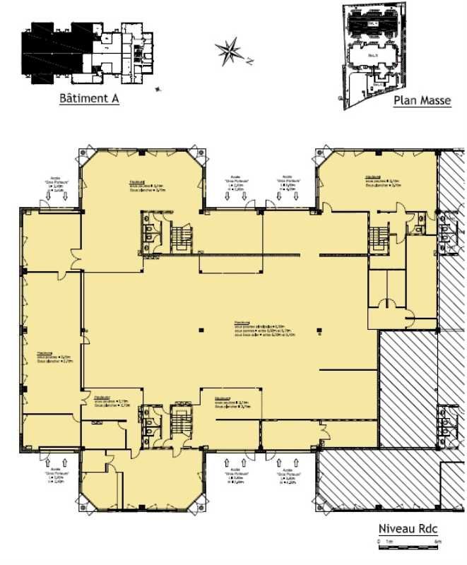 Location bureaux 1799 m² non divisibles