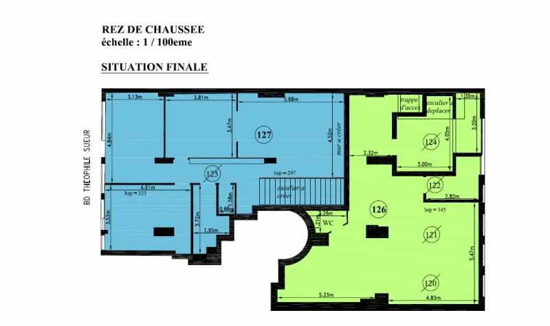 Vente bureaux 413 m² non divisibles