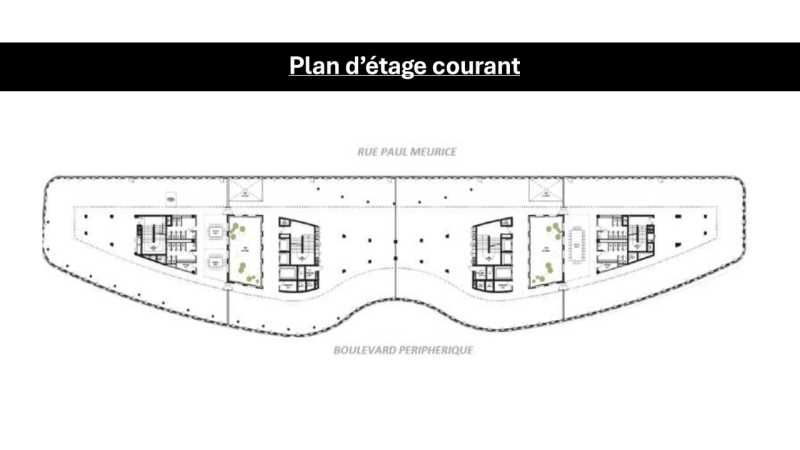 Location bureaux 8210 m² divisibles à partir de 799 m²