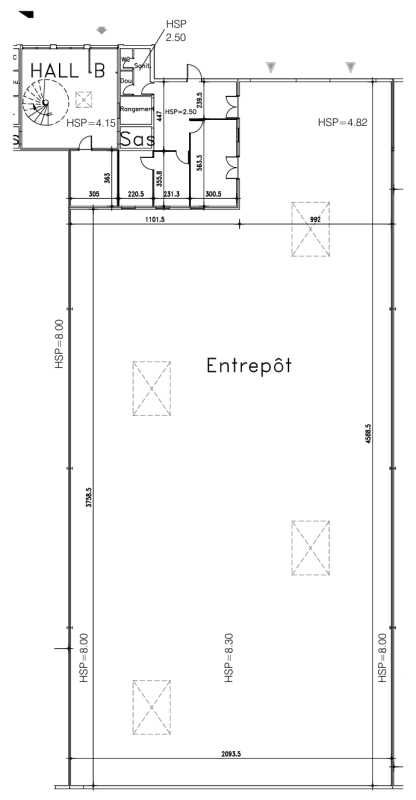 Location entrepots 1117 m² non divisibles