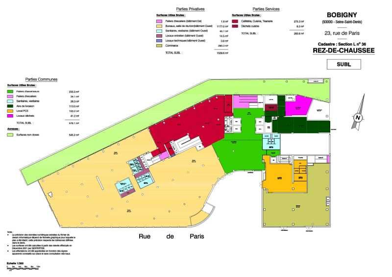 Location bureaux 10077 m² divisibles à partir de 1143 m²