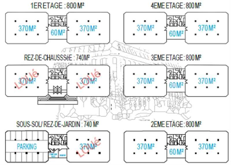 Location entrepots 2740 m² divisibles à partir de 720 m²