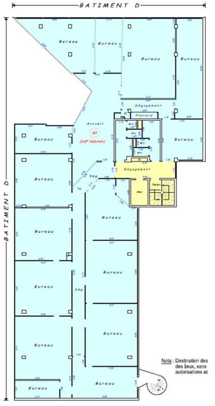 Location bureaux 821 m² divisibles à partir de 49 m²