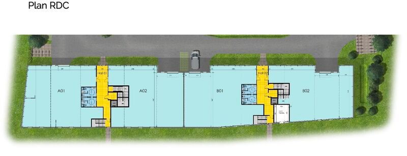 Vente entrepots 1048 m² divisibles à partir de 524 m²