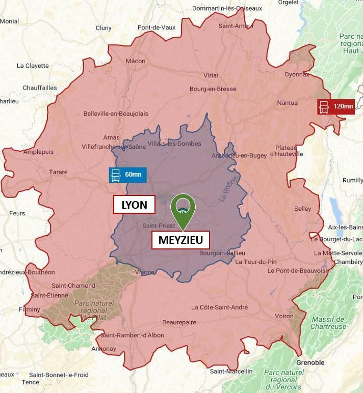 4662 m² pour ce activité en location à Meyzieu