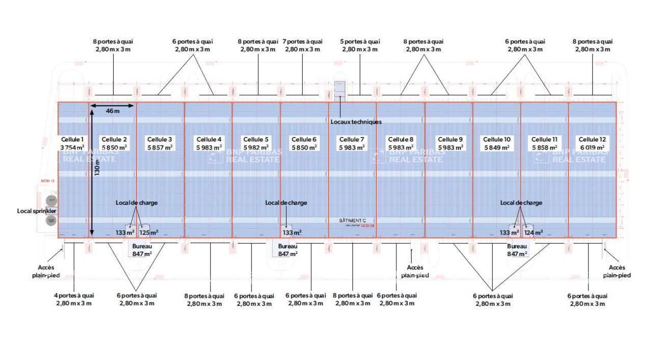 Location Entrepôts classe A 17984 m² non divisibles 37360 Neuillé-pont-pierre