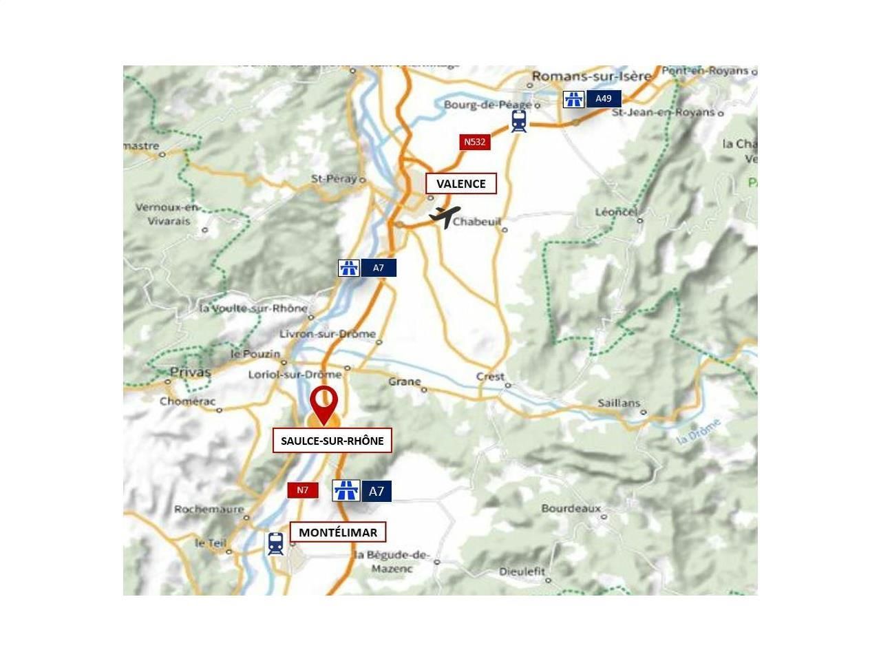 25180 m² pour cetentrepôts classe b en location à Saulce-sur-rhône