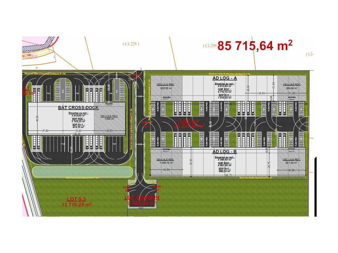 25000 m² pour cetentrepôts classe a en location à Calais
