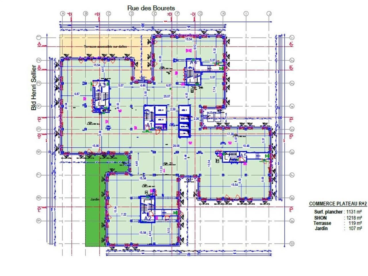 Vente Bureaux 1131 m² divisibles 92150 Suresnes