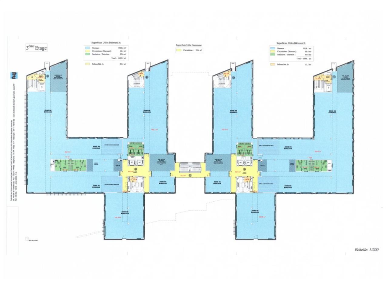 Location Bureaux 21768.9 m² divisibles 92360 Meudon