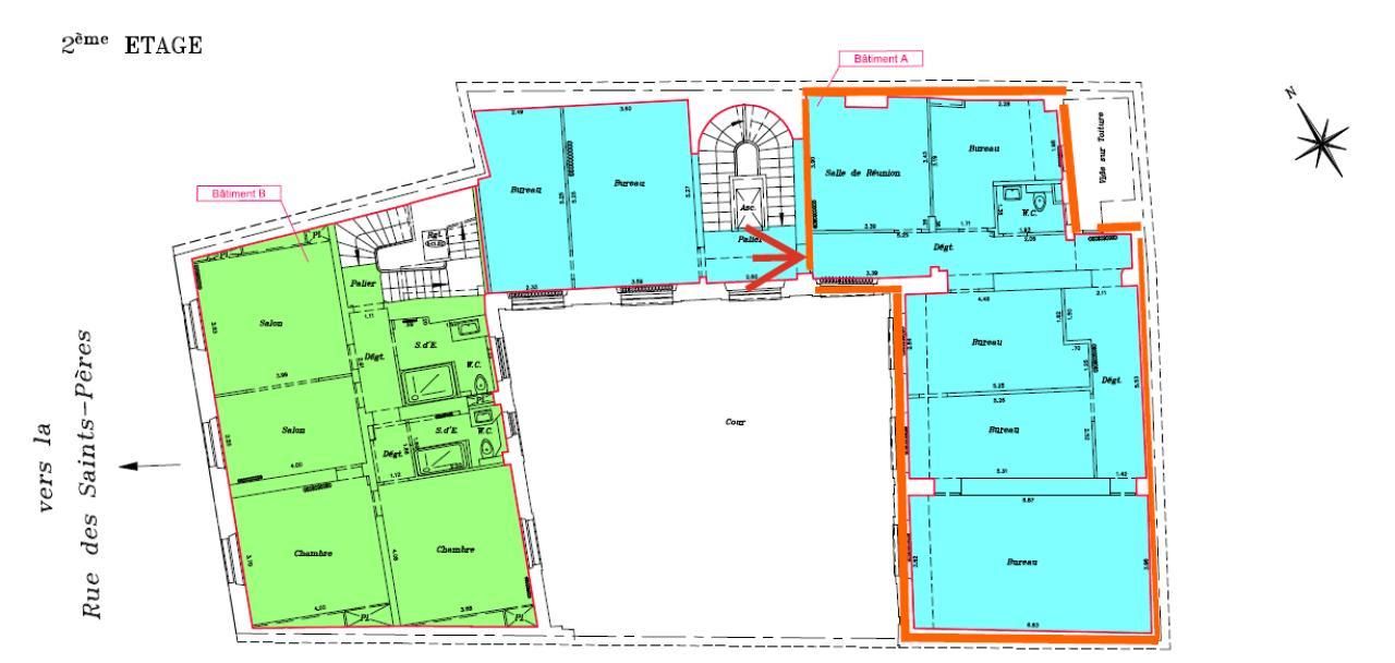 97 m² pour ce bureaux en location à Paris