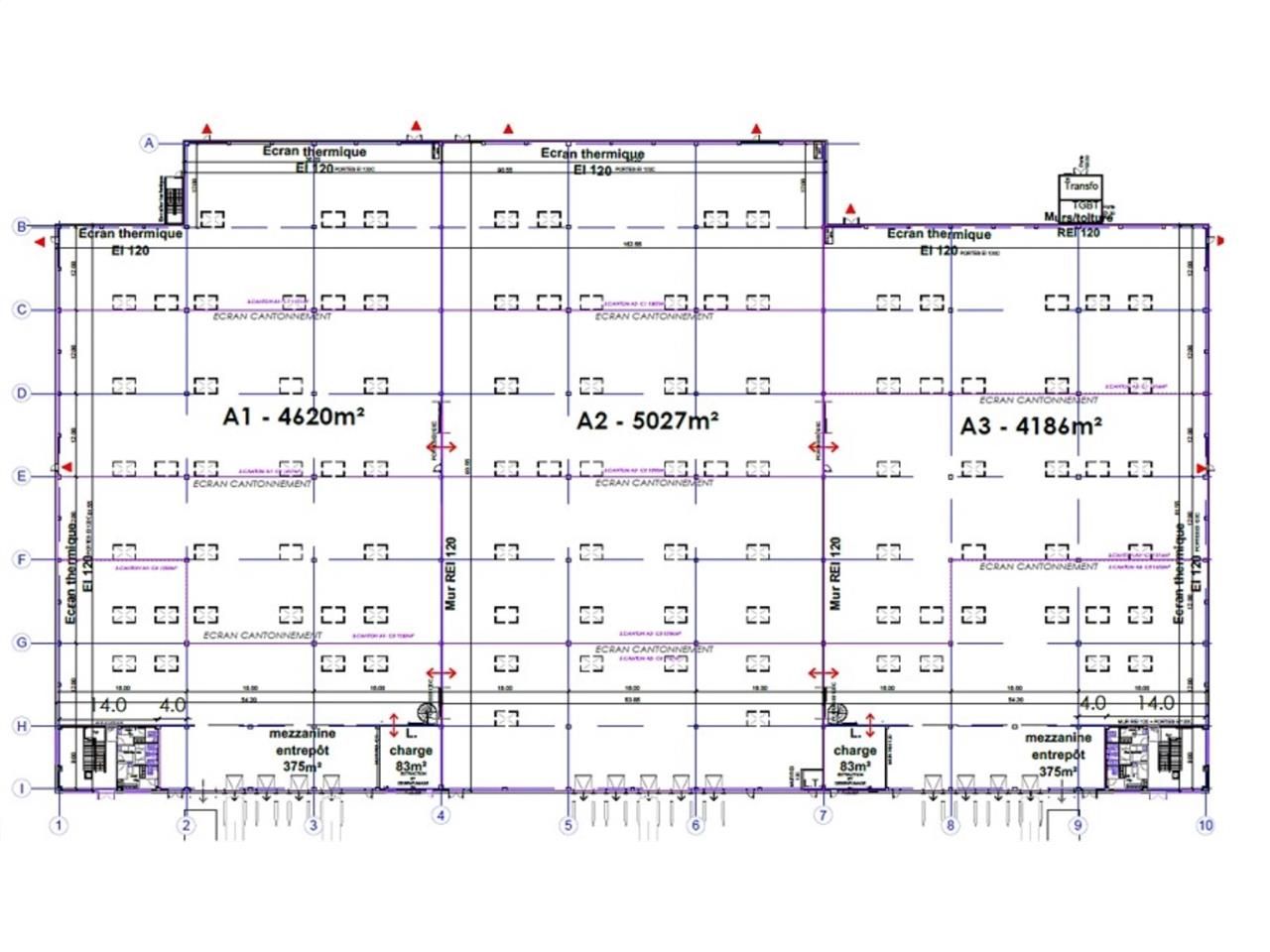 Location entrepots 26685 m² divisibles à partir de 724 m²