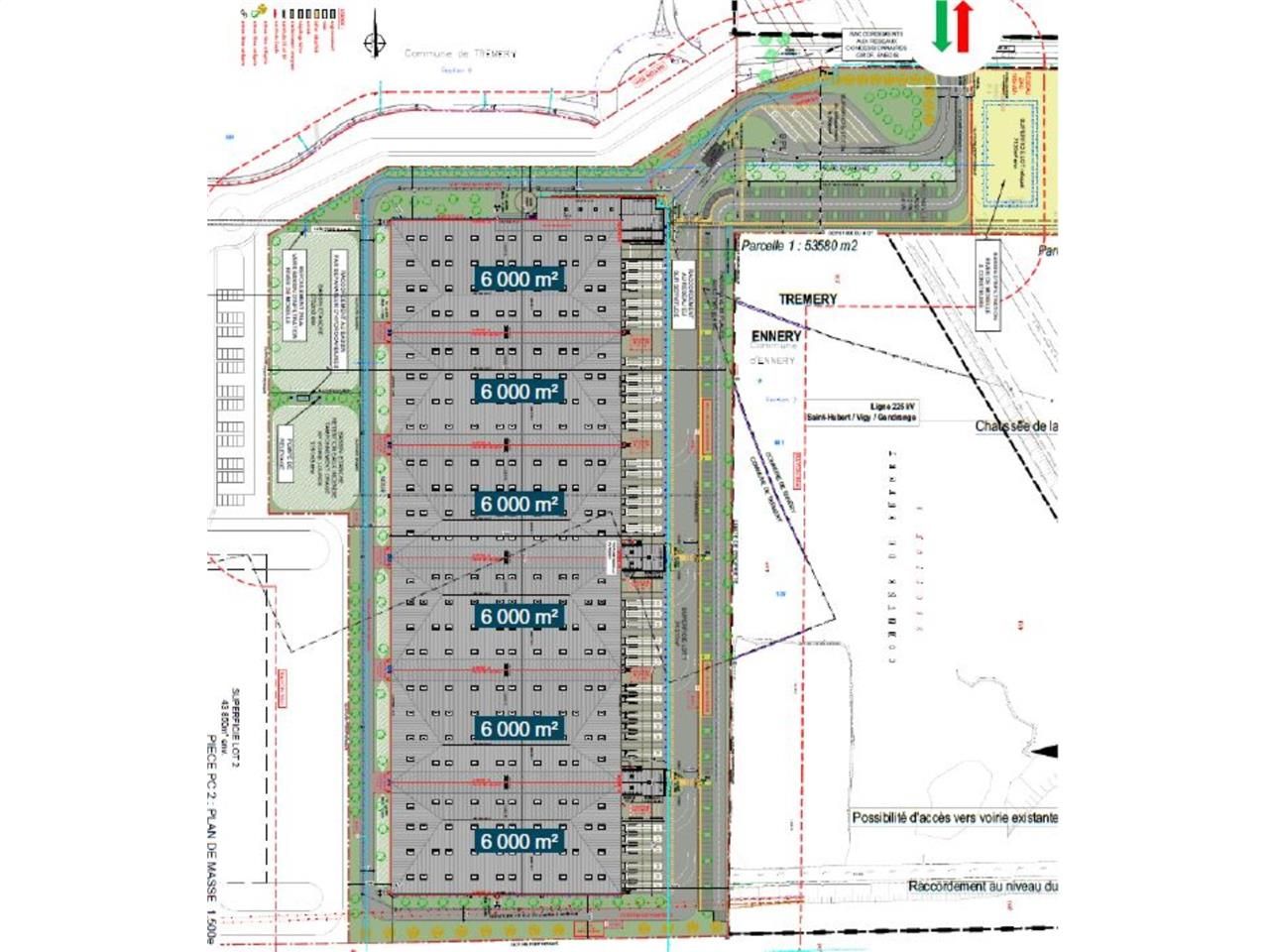 Location entrepots 12000 m² divisibles à partir de 6000 m²