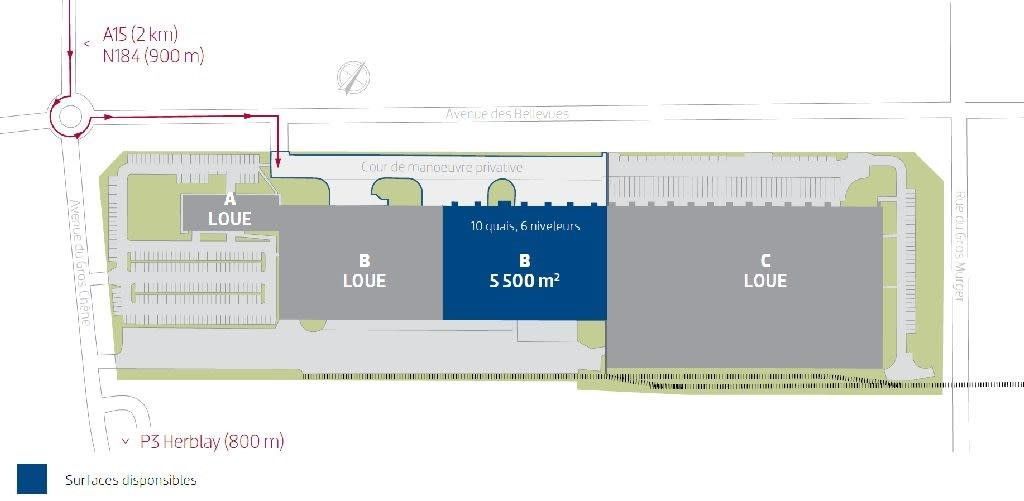 Location entrepots 13802 m² divisibles à partir de 236 m²