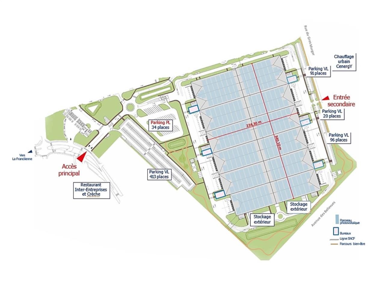 Location entrepots 56655 m² divisibles à partir de 256 m²