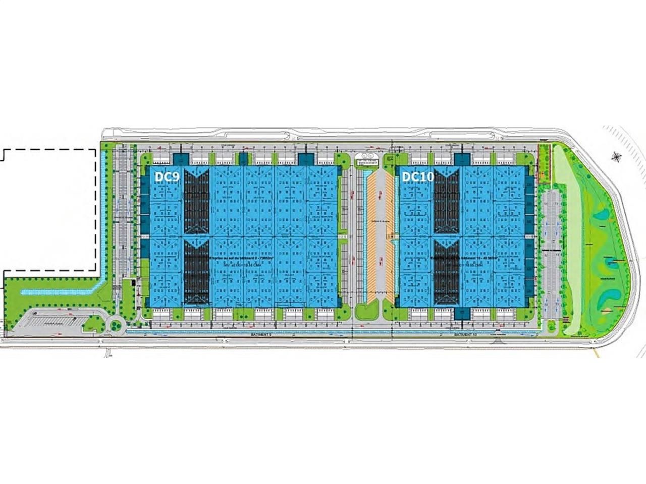 Location entrepots 124566 m² divisibles à partir de 400 m²