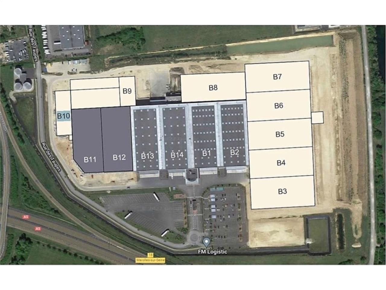 Location entrepots 83622 m² non divisibles