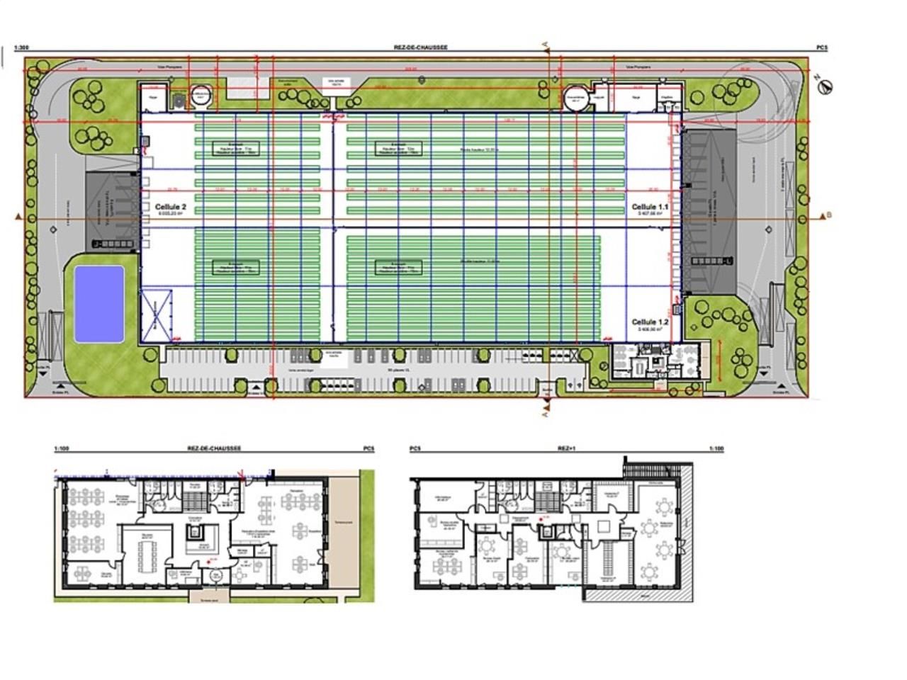 Location entrepots 6215 m² non divisibles