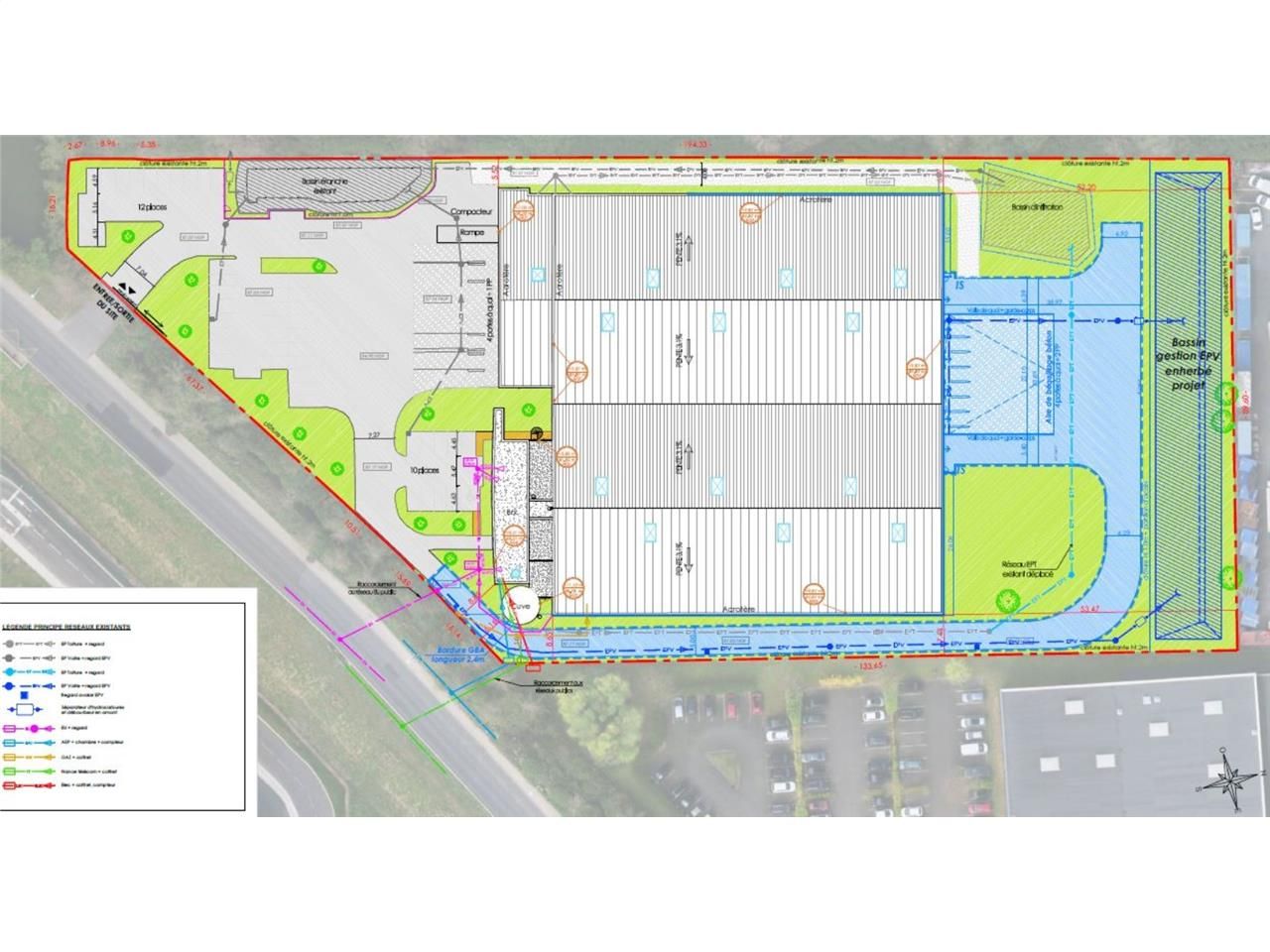 Location entrepots 8047 m² non divisibles