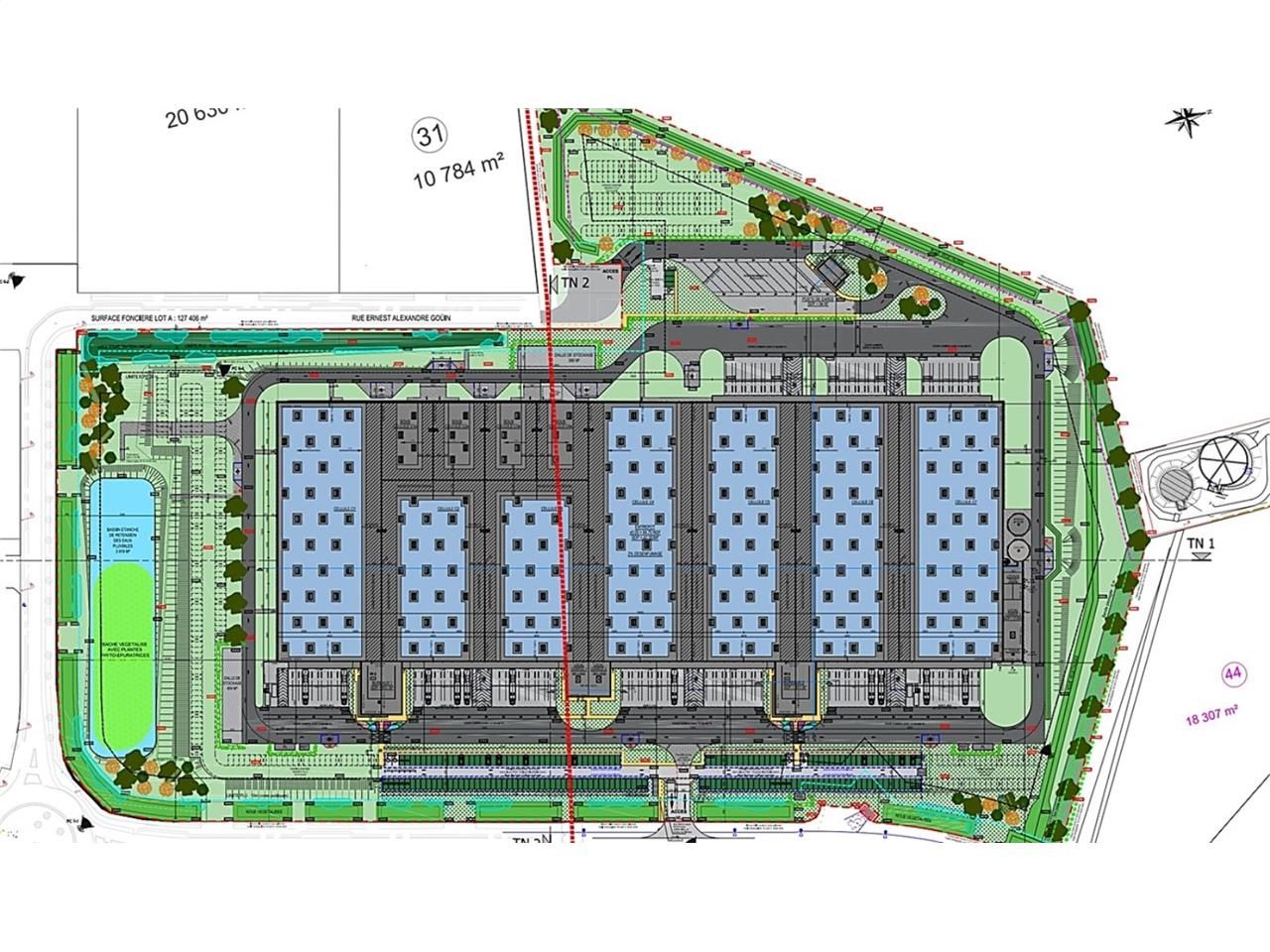 Location entrepots 42890 m² divisibles à partir de 94 m²