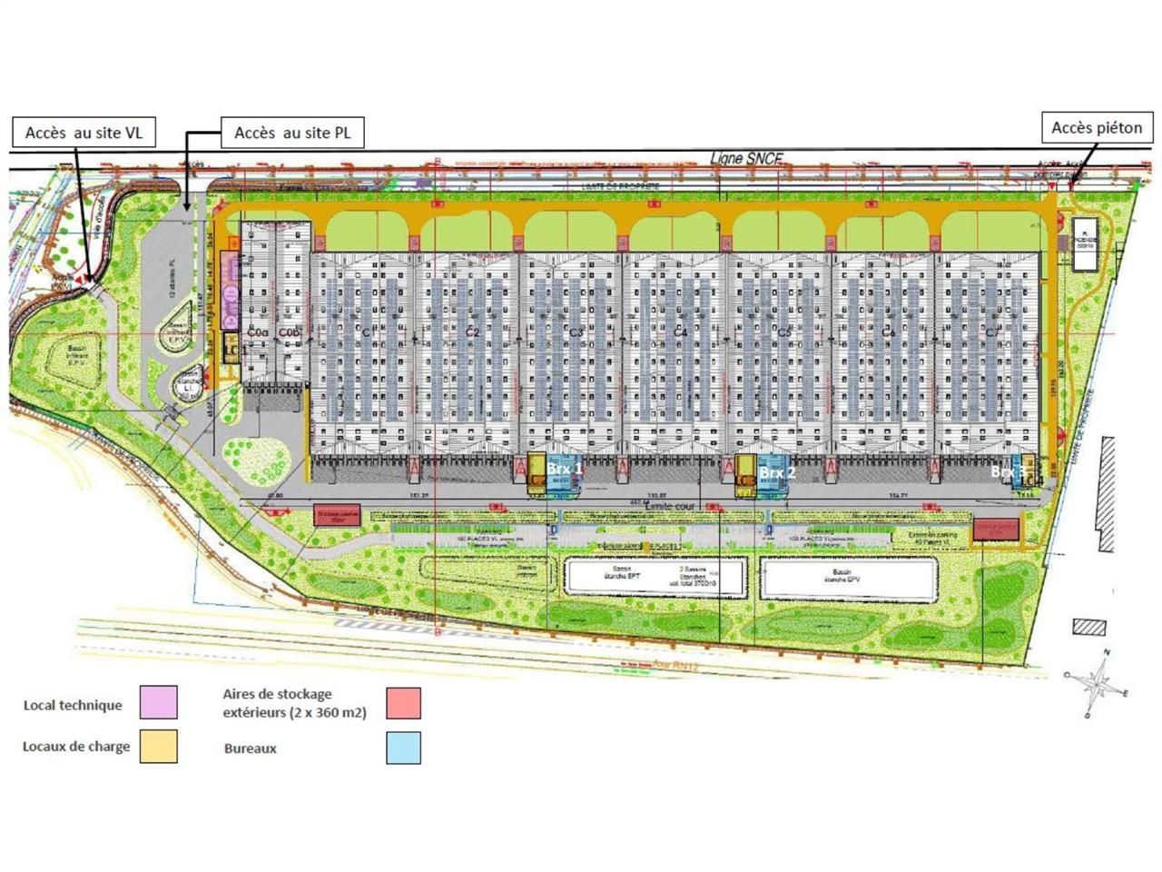 Location entrepots 78799 m² divisibles à partir de 10809 m²