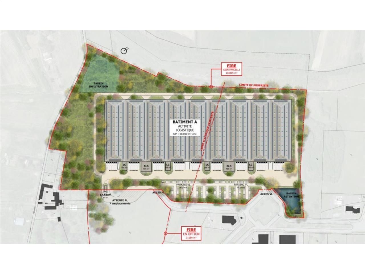 Location entrepots 61800 m² divisibles à partir de 12000 m²