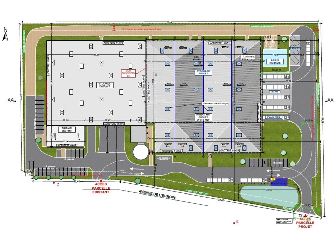 Vente entrepots 8039 m² non divisibles