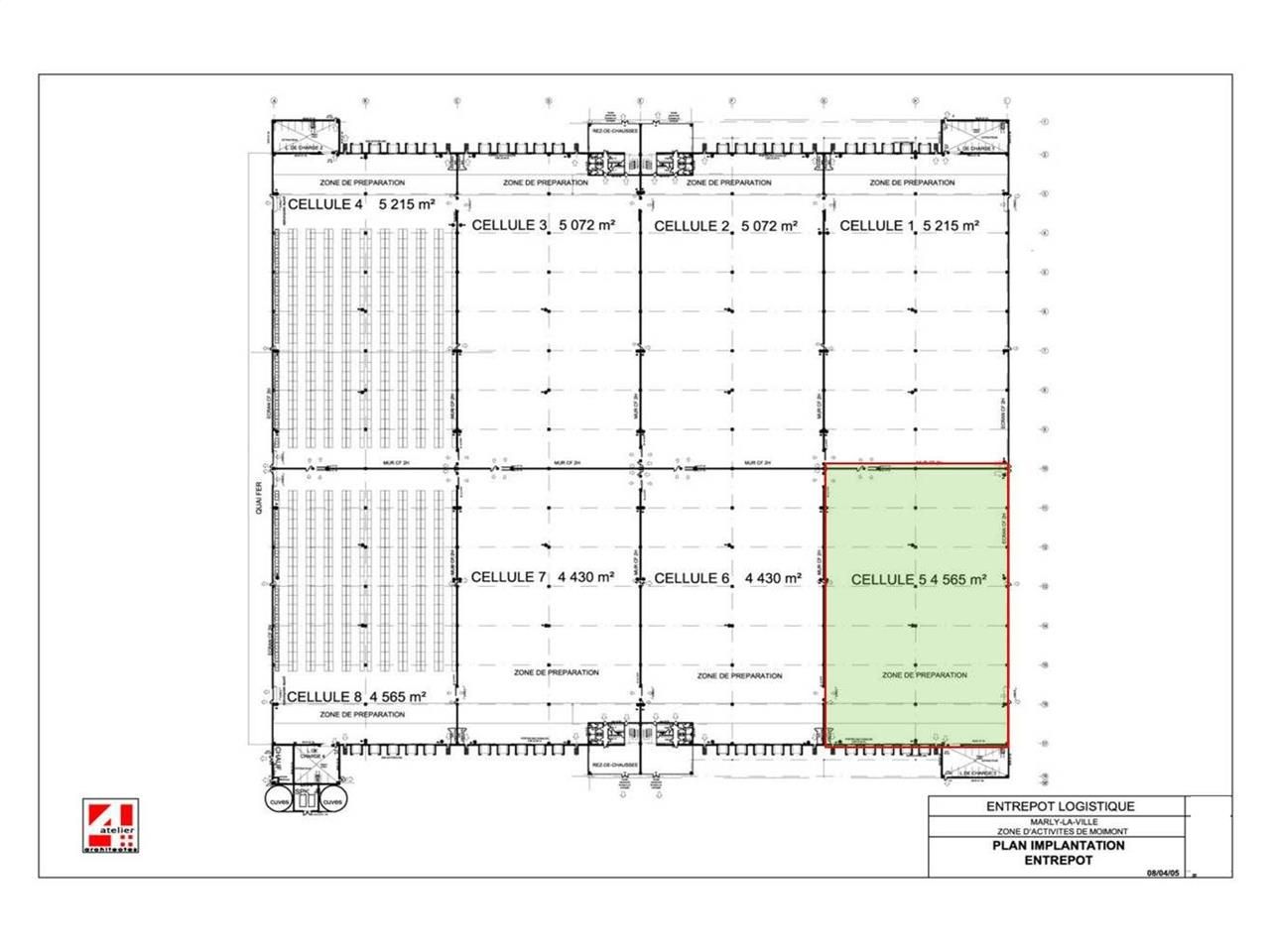 Location entrepots 9806 m² non divisibles
