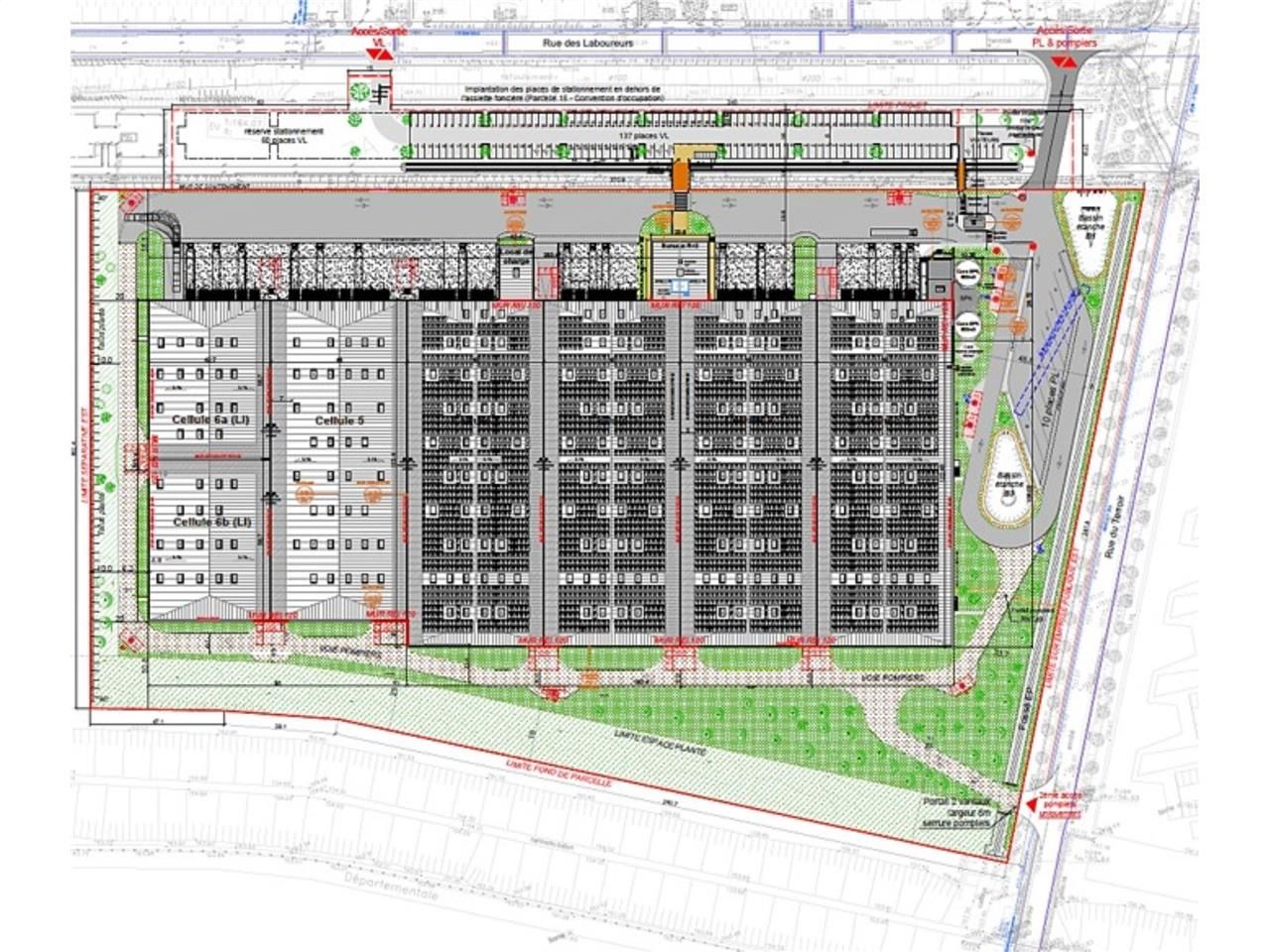 Location entrepots 38000 m² non divisibles