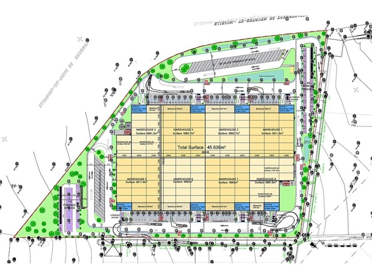 Location entrepots 52428 m² non divisibles