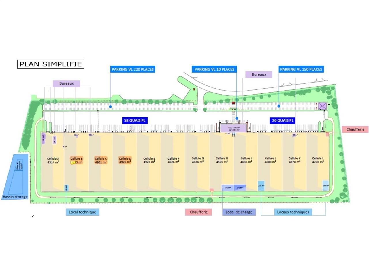 Location entrepots 19090 m² non divisibles