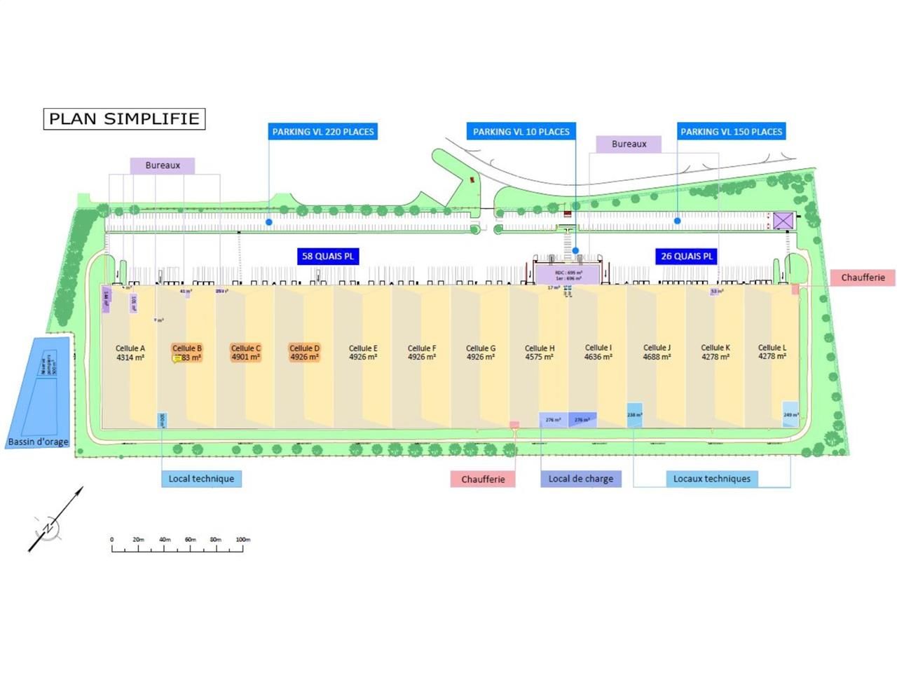 Location entrepots 14776 m² divisibles à partir de 4924 m²