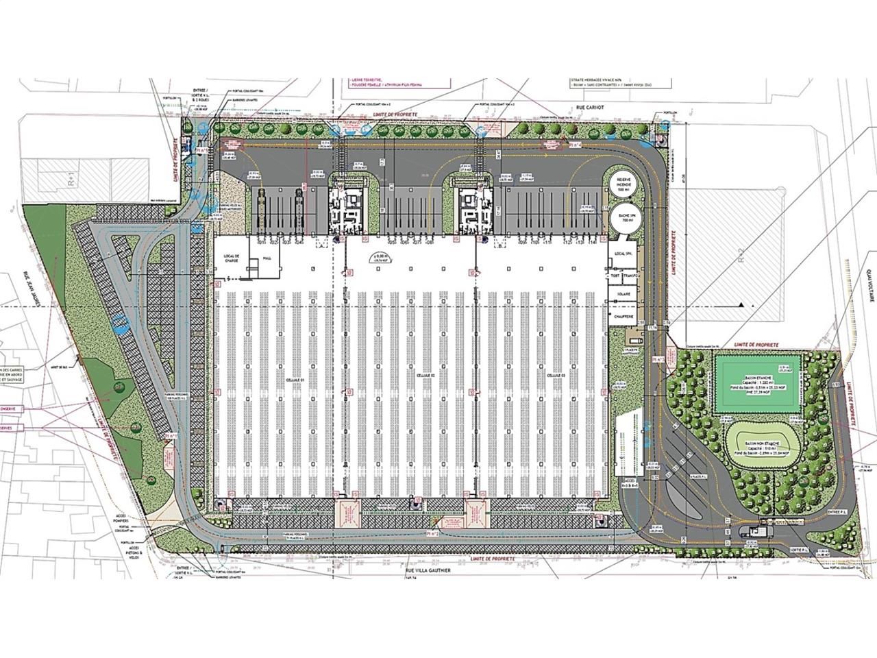 Location entrepots 35300 m² divisibles à partir de 9476 m²
