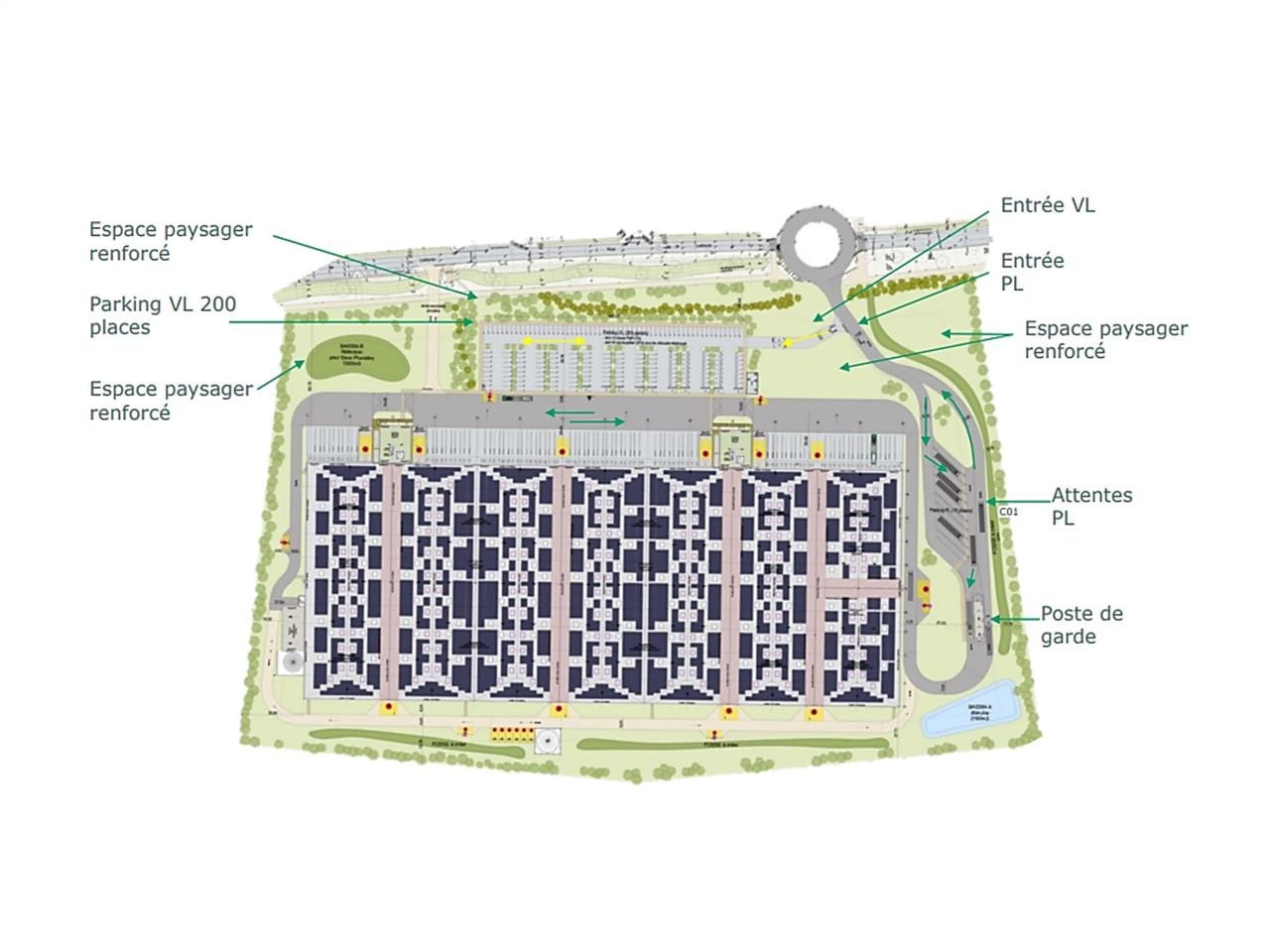 Location entrepots 43945 m² divisibles à partir de 6000 m²