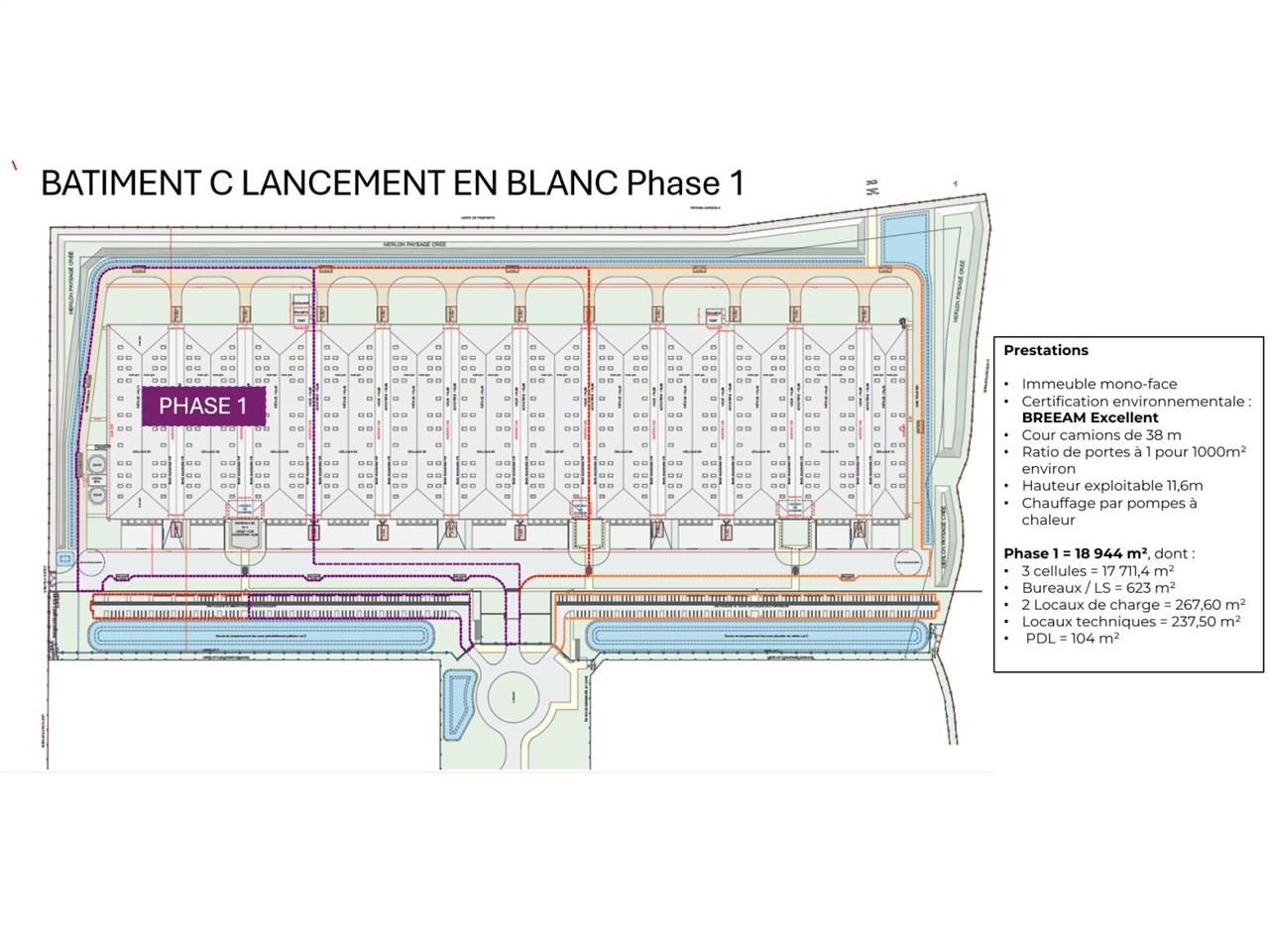 Location entrepots 103660 m² divisibles à partir de 31900 m²