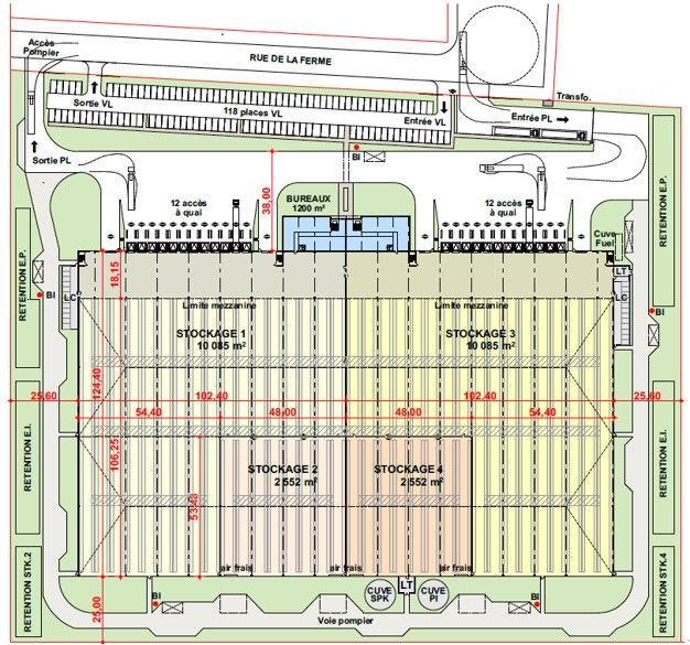 Location entrepots 39194 m² divisibles à partir de 10000 m²