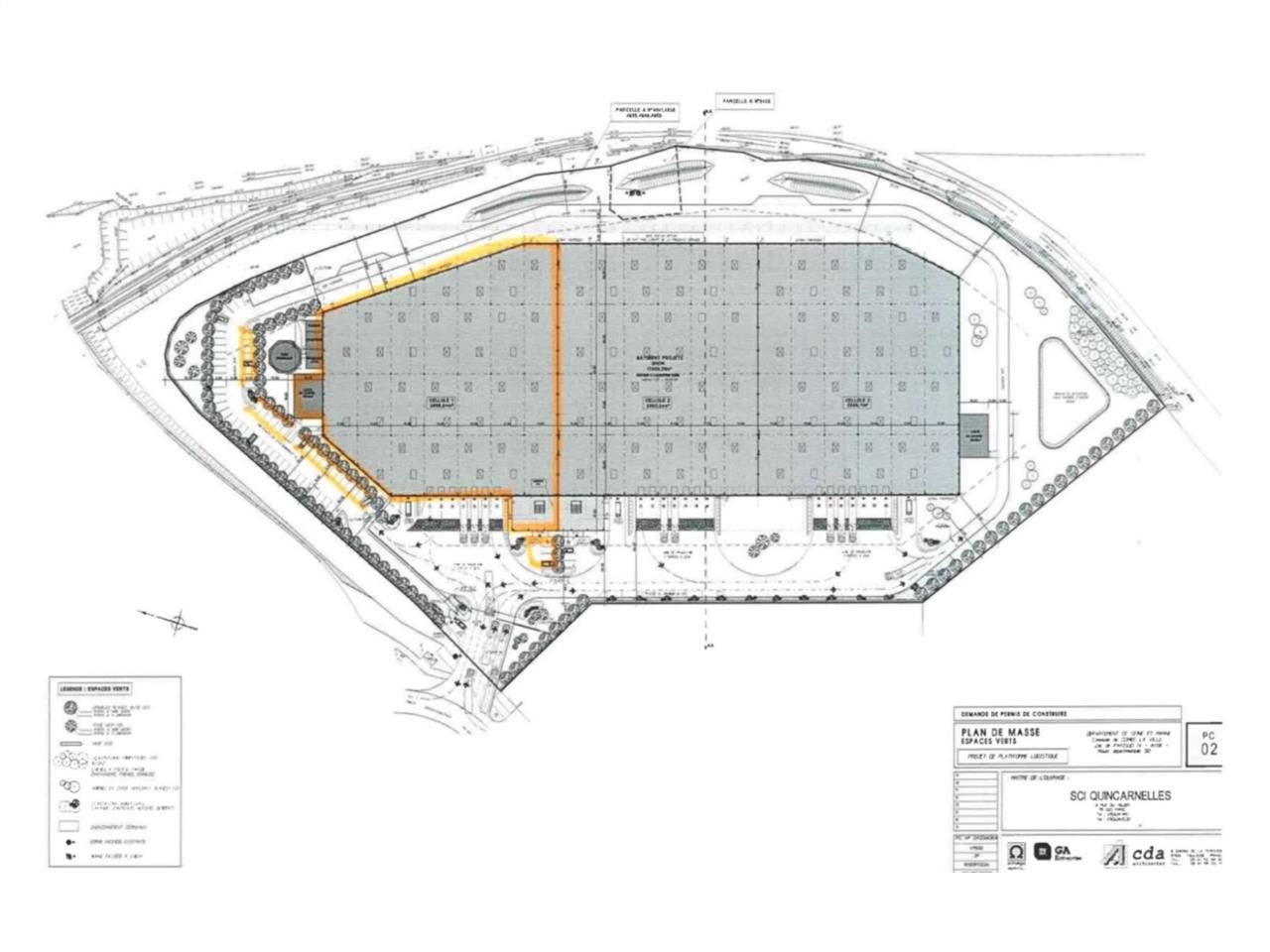 Location entrepots 6407 m² non divisibles