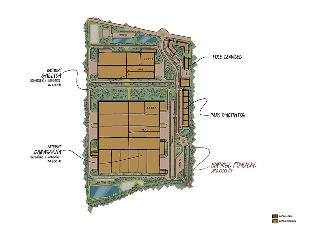 Location entrepots 25646 m² divisibles à partir de 1238 m²