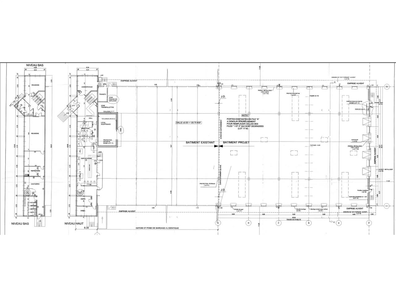 Location entrepots 3385 m² non divisibles