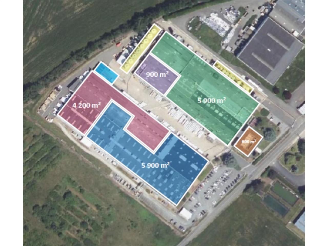 Vente entrepots 17500 m² non divisibles